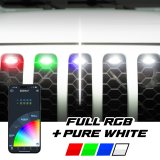 XK Glow XKmax Pre-Runner Style RGBW LED Grill Pods - 5pc thumbnail 2