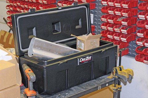 Tool Box - 35 in Long - 14 in Wide - 13 in Tall - Plastic - Black - Each thumbnail 9