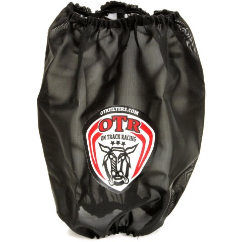 Air Filter Wrap - Round - 5.39 in Diameter - 9.42 in Tall - OTR Logo - Polyester - Black - Kawasaki KRX 1000 2020-23 - Each thumbnail 1