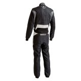 Driving Suit - Victory Pro - 1-Piece - SFI 3.2A/5 - FIA Approved - Single Layer - Fire Retardant Fabric - Black / Gray - X-Large - Each thumbnail 2