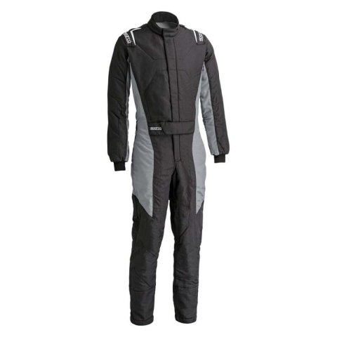 Driving Suit - Stint - 1-Piece - SFI 3.2A/5 - Double Layer - Aramid / Nomex - Black / Gray - Medium/Large - Each