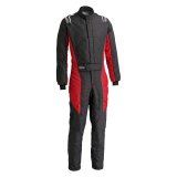 Driving Suit - Stint - 1-Piece - SFI 3.2A/5 - Double Layer - Aramid / Nomex - Black / Red - Large/X-Large - Each thumbnail 1