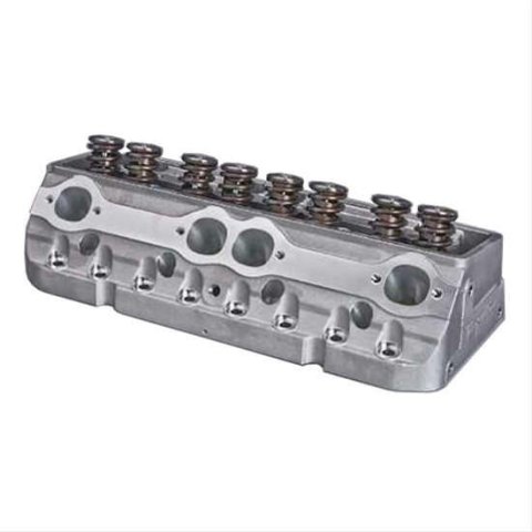 Cylinder Head - Ultra 18 - Assembled - 2.150 / 1.600 in Valves - 250 cc Intake - 56 cc Chamber - 1.560 in Springs - Angle Plug - Aluminum - Small Block Chevy - Each thumbnail 1