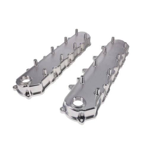 Valve Cover - 2.7 in Tall - Baffled - Coil Mounts - Aluminum - Natural - GM GenV LT-Series - Pair