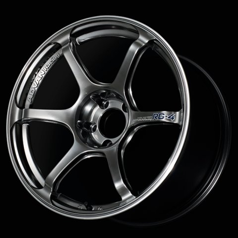 Advan RG-4 17x7.5 / +45 Offset / 5x100 / 57.1mm Bore / Racing Hyper Black and Ring