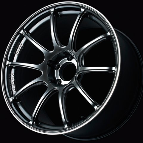 Advan RZII 19x9.0 / +50 Offset / 5x100 / 63mm Bore / Racing Hyper Black and Ring