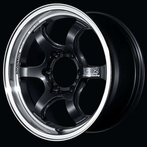 Advan RG-D2 for Truck 17x8.0 / +20 Offset / 6x139.7 / 112mm Bore / Machining and Black Gunmetallic