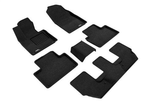 3D MAXpider 15-25 Volvo X90 (T5/B5) / XC90 (T6/B6) 7-Seat Elegant 1st 2nd & 3rd Row Floormats - Blk thumbnail 1