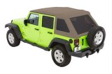 Bestop Trektop Glide Slantback Soft Tops for 2007-2017 WRANGLER, 2018 WRANGLER JK - 5492374 Top, Slantback, Twill, Beige, Tinted Windows, Jeep, Kit thumbnail 1