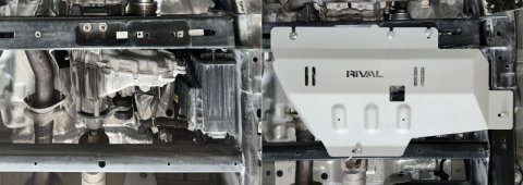 RIVAL 2015+ Ford F150 Ecoboost Aluminum Transfer Case Skid Plate thumbnail 3