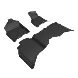 3D MAXpider 19-24 Dodge RAM 2500 Crew Cab Kagu 1st and 2nd Row Floormat - Black thumbnail 1