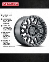 Raceline 953B Krank 20x9in / 6X135 BP / 0mm Offset / 87.1mm Bore - Satin Black thumbnail 9
