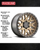 Raceline 953BZ Krank 20x9in / 6X135 BP / 0mm Offset / 87.1mm Bore - Bronze thumbnail 5