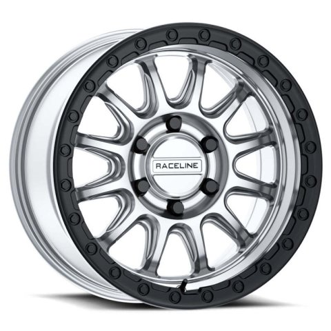 Raceline 960MB Alpha 18x8.5in / 6X135 BP / 35mm Offset / 87.1mm Bore - Machined w/Black Ring thumbnail 2