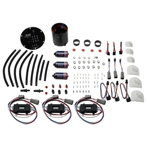 DeatschWerks 09-24 Nissan GT-R R35 X3 Triple Pump Module w/ Triple DW810 Pumps and Controllers thumbnail 1