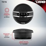 DS18 1.38in Dome Tweeters 25 Watts RMS 0.5in Pei Vc 4 ohm Silver thumbnail 7