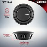 DS18 10in 500 Watts RMS 4 ohm SVC Shallow Mount Water Resistant Subwoofer thumbnail 2