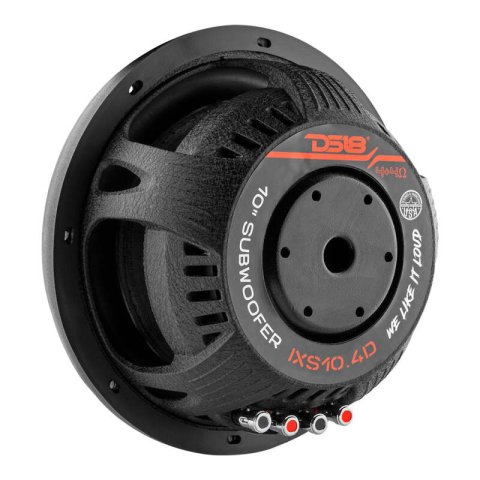 DS18 10in 600 Watts RMS 4 ohm DVC Shallow Mount Fiber Glass Subwoofer IXS Series thumbnail 6