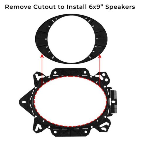 DS18 2015+ Universal OEM Mounting Bracket Cut Out for 6.5in or 6x9in Speaker Chevy/Toyota/Ford thumbnail 6