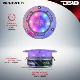 DS18 3.8in Super Bullet Tweeter 120 Watts RMS 1in Aluminum Vc 4 ohm Digital LED Lights thumbnail 2