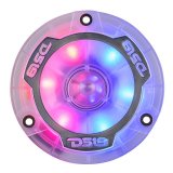 DS18 3.8in Super Bullet Tweeter 120 Watts RMS 1in Aluminum Vc 4 ohm Digital LED Lights thumbnail 7