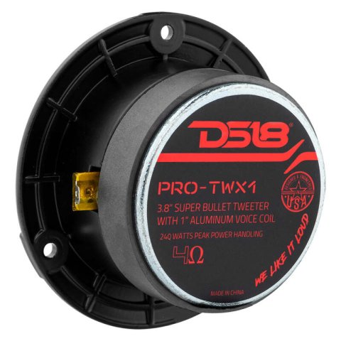 DS18 3.8in Super Bullet Tweeter 120 Watts RMS 1in Aluminum Vc 4 ohm Silver thumbnail 4