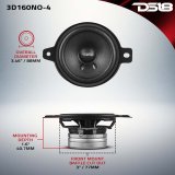 DS18 3in 80 Watts RMS 4 ohm Neodymium Full Range OEM Dashboard Loudspeakers thumbnail 5