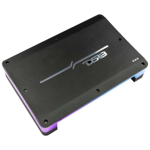 DS18 4-Channel Amp Stereo Full-Range 4 x 180 Watts RMS/4ohm Flush Mount w/ LED Lights thumbnail 1