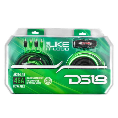 DS18 4-GA Amplifier Install Kit Advance- Green thumbnail 4