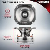 DS18 4in Super Bullet Tweeter Neodymium 250 Watts RMS 1.5in PEI Vc 4 ohm Black thumbnail 4