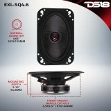 DS18 4x6in 60 Watts RMS 3 ohm 2-Way Coaxial Speakers And Component System w/ Fiberglass Cone thumbnail 7