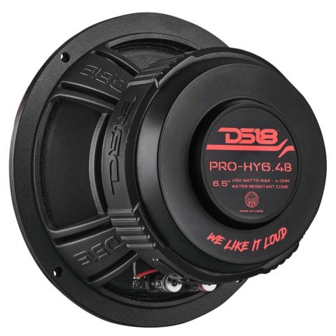 DS18 6.5in 225 Watts RMS 4 ohm Mid-Range Loudspeaker w/ Water Resistant Cone thumbnail 1