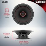DS18 6.5in 50Watts RMS 4 ohm 2-Way Coaxial Speaker System Universal Fit thumbnail 1