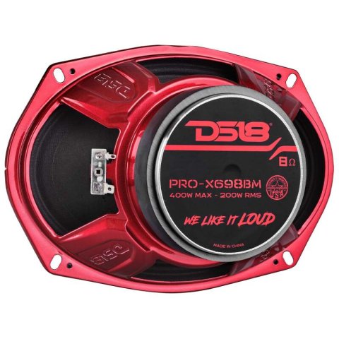 DS18 6x9in 275 Watts RMS 8 ohm Mid-Range Loudspeaker Bullet Loudspeaker Grill Included thumbnail 2