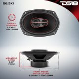 DS18 6x9in 60 Watts RMS 4 ohm 3-Way Coaxial Speaker System Universal Fit thumbnail 3