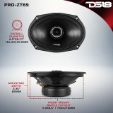 DS18 6x9in Coaxial Loudspeaker 275 Watts RMS 4 ohm Mid-Range Water Resistant Cone thumbnail 2