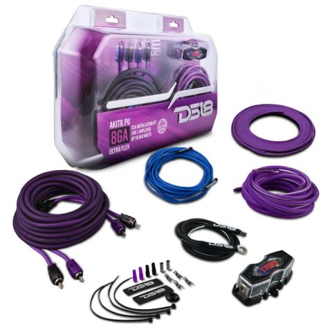 DS18 8-GA Amplifier Install Kit Advance- Purple thumbnail 1