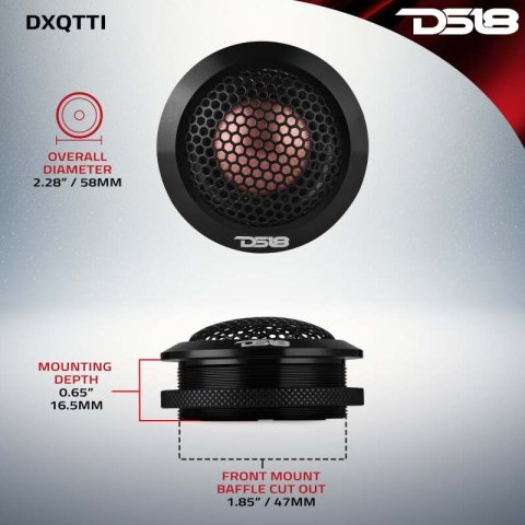 DS18 Deluxe Quality 2.2in Dome Neodymium Aluminum Body 30 Watts RMS 1.1in Titanium Vc 4 ohm thumbnail 9