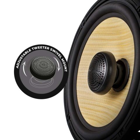 DS18 Deluxe Quality 6.5in Coaxial 150 Watts RMS 4 ohm Yellow Straw + Composite Foam Cone thumbnail 4