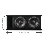 DS18 Dual 12in Loaded 1500 Watts RMS 2x ZR12.4D Ported Enclosure w/ Subwoofer thumbnail 4
