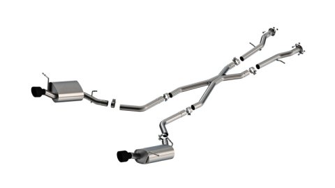 Borla 11-25 Dodge Durango 3.6L V6/5.7L V8 2+4WD S-Type Catback Exhaust - 4.5in Ceramic Black Tips