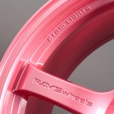 Gram Lights 57DR 18x9.5 +38 5x100 Sakura Pink Wheel (w/ Center Cap & No. 21 BK Air Valve) thumbnail 3