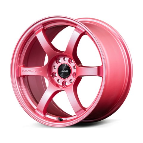 Gram Lights 57CR 18x8.5 +37 5x114.3 Sakura Pink Wheel (w/ Center Cap & No. 21 BK Air Valve) thumbnail 1