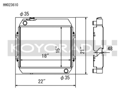 Koyo 68-72 Nissan Skyline L20 I6 MT (KGC10) Radiator (SK-C13 Required) thumbnail 1
