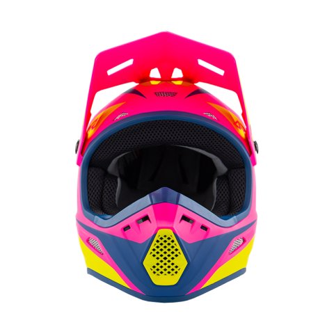 Answer 26 AR1 Mototown Helmet Matte Pink/Hyper Acid/Dark Blue - XL thumbnail 1