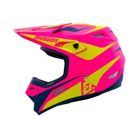 Answer 26 AR1 Mototown Helmet Matte Pink/Hyper Acid/Dark Blue - XL thumbnail 2