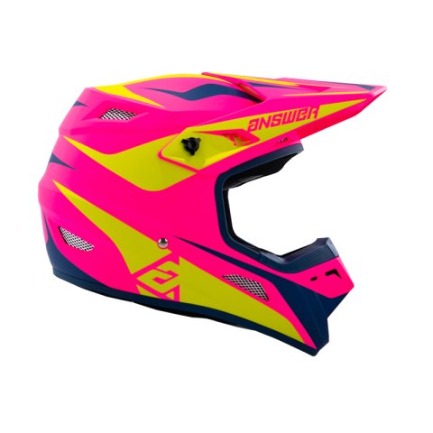 Answer 26 AR1 Mototown Helmet Matte Pink/Hyper Acid/Dark Blue - XL thumbnail 3