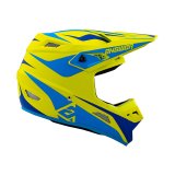 Answer 26 AR1 Mototown Helmet Matte Hyper Acid/Cyan/Dark Blue - Small thumbnail 3