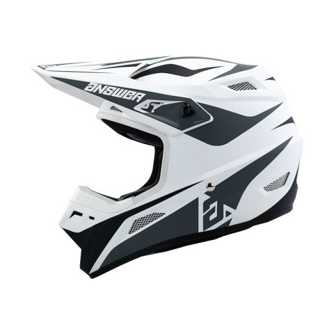 Answer 26 AR1 Mototown Helmet Glossy White/Grey/Black Youth - Medium thumbnail 4