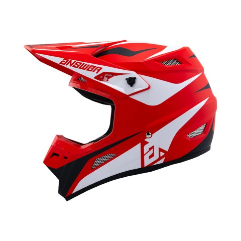 Answer 26 AR1 Mototown Helmet Glossy Red/White/Black Youth - Small thumbnail 2